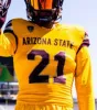 AANGEPASTE Arizona State ASU NCAA College Football Jersey 26 Eno Benjamin 11 Brandon Aiyuk 84 Frank Darby 90 Jermayne Lole 20 Khaylan Kearse-Tho