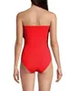 Costume da bagno donna rosso senza spalline sexy costume da bagno solido 2023 costume da bagno donna a due pezzi bikini estivo che copre il costume da bagno floreale