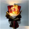 Feestdecoratie Feest Home Decor Valentijnsdag Kerst Bobo Bal Kleur Gouden Bloem Roos Led Light Emitting Decoratie Drop Deliv Dhm0T