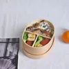 Lunchboxen Retro Tragbare Holz Bento Box Outdoor Mittagessen Mehrschichtige Isolierung Holz Lunch Box Sushi Erwachsene Kinder Picknick Geschirr Box 231218