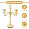 Candle Holders Candlestick Holder & Crystal Base For Pillar Tealight Stand Table Candlelight Dinner Supply Metal