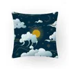 Pillow 18x18 Inches Upholstery Home Decor Mountain Covers Creative Pillowcase Throw Pillows Cloud Nordic Vintage Sun 2023 E2187