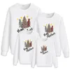 Family Matching Outfits Christmas Sweater Tree Print Cotton Pajamas Couple Look Pijama Navidad Familia Baby 231218