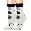 Chaussettes Bonneterie Coton Motif Chaussettes Confortables Femmes Casual Haute Qualité Mignon Animal Imprimé Hiver Épaissir Bas Chauds 231215