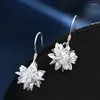 Collane con ciondolo Fiocchi di neve stereo in cristallo dalla catena austriaca Collana in argento sterling 925 per regalo da donna