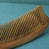ヘアブラシ天然グリーンサンダルウッドコーム髪の健康マッサージのための肥厚ハンドルを備えた反静的な木製ヘアコーム231218