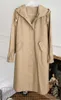 Women's Trench Coats 2023 Autumn And Winter Cotton Mid-length Coat 0917