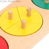 Tri nidification empilage jouets Montessori Fraction cercles Puzzle conseil avec bouton bois enfants ressources d'apprentissage jeu éducatif pour la petite enfance Q231218