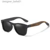 Sunglasses Handmade Black Bamboo Wooden Frame Sunglasses For Women Men Polarized Vintage Bamboo wooden sun glassesL231218