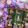 Andra evenemangsfestleveranser Ballongkedjepaket Pink Purple Latex Balloon Set Birthday Valentine's Day Party Wedding Room Party Decoration 231218