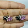 Dangle Earrings Yungqi Cartoon Animal Bat Enamel Bone Drop For Women Man Gothic Fashion Halloween Charms Earring Party Jewelry