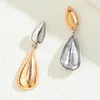 Dangle Earrings Salircon Vintage Mixed Color Metal Water Drop Half Empty Punk Double Layer Earring Women's Statement Jewelry