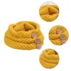 Lenços Mulheres Inverno Chunky Crochet Malha Círculo Loop para Lenço Infinito com 3 Botões Decoração Cor Sólida Collar Neckerchief Xale