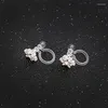 Ryggar örhängen vackra snöflingor inga hål öronklämmor snöklämma örhänge utan piercing minimalistiska smycken CEC02