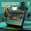 Mixer V8s Enregistrement de musique Bluetooth Mixer pour téléphone ordinateur diffusion en direct USB carte son rechargeable portable 3,5 mm interface audio