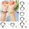 Braccialetti a maglie Y4QE Braccialetti magnetici per coppie di innamorati di Halloween per attirare gioielli con corde a mano delle amiche