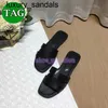 Orans Sandals Women Slippers 7A本物の革であるOran Paris Sheepskin Luxury Leather Fashion Womens Summer Triple Black Brown Slippe QQ