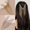 1PCS Elegant Crystal Long Tassel Chain Hairpin Barrettes For Women Hair Clip Hair Accessories2731