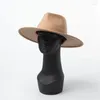 Berretti X465 Berretto jazz a tesa larga in lana Cappelli Fedora casual per adulti Cappello a forma concava a tesa larga Panama