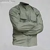 Kurtki taktyczne Outdoor Men Shirt Multi-kieszenia Szybka kurtka Szybka Susząca Armia Wodoodporna koszulka taktyczna z długim rękawem