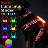 犬の襟のリーシュリードハーネスペット充電式調整可能な閃光折襟の夜アンチロストライトラミナスドッグカラー231218