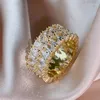 Cluster Rings UILZ Fashion Luxury Baguette Cubic Zirconia Engagement For Women Marquise Crystal Stone Wedding Party Jewelry