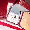 fashion love necklace jewelry men women three ring full diamond necklace octagonal screw cap love necklace couple gift with box se3278