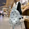 School Bags Women's On Sale 2023 Fashion Waterproof Nylon Backpack FemaleTravel Schoolbag For Teenage Girls Solid Color Bookbag