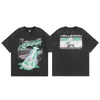 TシャツHellstar Y2K Tシャツメンズレディースヒップホップ抽象グラフィック印刷Tシャツ2023新しい特大のスリーブトップス