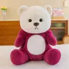 Plush Keychains 1Pcs 28 40cm Cute Rose Red Cartoon Bear Toys Animals Soft Stuffed Dolls For Gift 231218