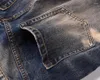 Mäns jeans high street tvättade lapptäcke rippade baggy blått för män och kvinnor y2k frayed vintage casual denim byxor överdimensionerade