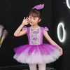 Stage Wear Kids Concert Sequined Dancing Clothing TUTU Dress For Girls Jazz Dance Costume Toddler Child Wedding Princess