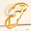 Stud Charm Women Designer Stud oorbellen roestvrijstalen oorclip 18K GOUD GOLD MENSEN MANNEN MERK BRIEF Letter Earring Sieraden Bruiloft Kerstcadeau