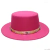 Baretten A184 Volwassenen Wol Fedora Hoed Mannen En Vrouwen Wollen Platte Hoeden Dak Dome Ellips Top Pork Pie Bowler Caps