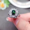 Cluster Rings MeiBaPJ 5 7 Natural Opal/Moonstone Gemstone Fashion Flower Ring For Women Real 925 Sterling Silver Charm Fine Wedding Jewelry