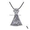 Pendant Necklaces Jf084 Axe Necklace Norse Engraved Special Symbol Pattern Amet Pendant Vintage Necklaces Women Jewelry239H Drop Deliv Dhaim