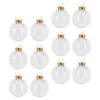 Party Decoration 10/12pcs Christmas Transparent Ball Plastic Fillable Bauble 8-10cm Xmas Tree Hanging Ornaments Wedding Gift Box