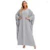 Vêtements ethniques Fashion Single Breasted Muslim Robes Syari Abaya Hajib Femelle Cardigan Cardigan Flare Sleeve Islamic