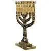 Candle Holders Desktop Vintage Home Decor Stand Ornaments Zinc Alloy 7-Branch Menorah Hanukkah