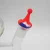 MINI Fumer Coloré Silicone Waterpipe Carb Cap Chapeau Ongles Herbe Sèche Tabac Huile Rigs Quartz Bol Bouchon Couverture Bubbler Bongs Conseils Dabber Titulaire DHL