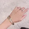 Bague classique trois en un de haute qualité pour femmes, bague de fiançailles en argent 925, ensemble de bijoux de luxe, bracelet, cadeau de saint-valentin avec boîte