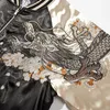 メンズジャケット2023秋のヨッカ刺繍中国ドラゴンジャケットメンズカジュアルトレンディなアウターヘビーパーソナリティ野球ユニフォームコート231218