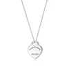 Nouveau coeur clé pendentif colliers Original 925 argent amour collier charme femmes bricolage charme bijoux cadeau clavicule chaîne haut de gamme marque designer collier