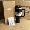 Wholesale! 304 Stainless Steel 40OZ Travel Mugs Reusable Handgrip Tumblers Support customize Logo 40oz Cups With Handle and Lid LG28