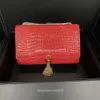 YSAINT CROCODILE LUXURY CARD HANDBAG ALIGATOR KATEEショルダーバッグTASSELハンドバッグ