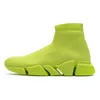 2024 Sock Shoes Homens Mulheres Graffiti Branco Preto Vermelho Bege Rosa Claro Sole Lace-Up Neon Amarelo Mens Mulheres Meias Speed Runner Trainers Flat