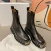 Hochwertige Luxus-Designer-Martin-Stiefel, Damen-Stiefeletten, Sandro-Schnürstiefel, Leder, dicker Boden, schwarze Knöchel-Kampfstiefel, Biker-Stiefel für den Außenbereich, Größe 35–40, mit Box