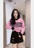 Womens Luxe Merken Ontwerpers Trui Roze Letters Trui Heren S Hoodie Sweatshirt Met Lange Mouwen Borduren Truien Winterkleding