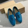 Loro Pianas Mokorka designerskie buty mężczyźni kobiety mokasyny płasko top zamszowe krowie skórzane osłowne buty mokasyny mokasyny mokerne trampki sukienki butów rozmiar 36-45