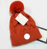 Épais adulte hiver chaud dames doux extensible tricoté Pompon bonnet Style crâne casquette bonnets